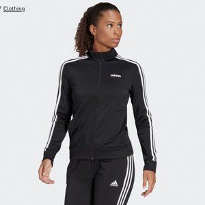 Women 3 Stripe Adidas Black Track Jacket, Gently Used. US XS